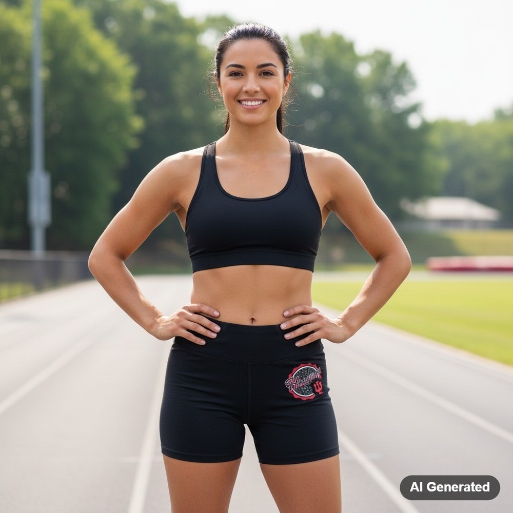NCAA Women's Indiana Hoosiers Black Bicycle Bike‎ Shorts - M